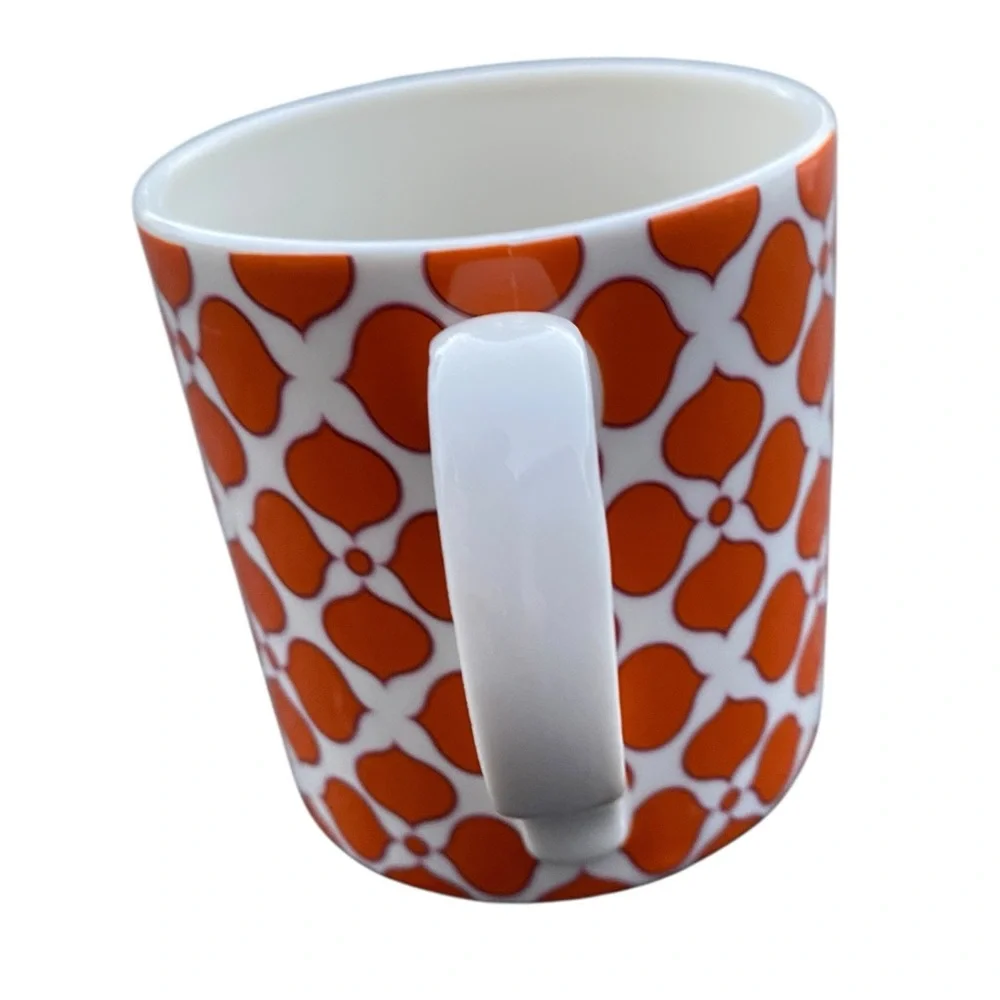 Jonathan Adler Carnaby Orange Floral Mosaic Medallion Mug